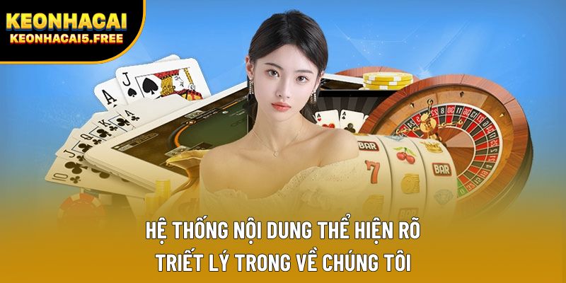Hệ thống nội dung thể hiện rõ triết lý trong về chúng tôi